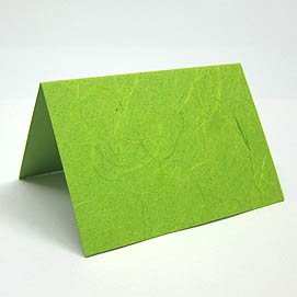 Tischkarte Japanpapier hgrün